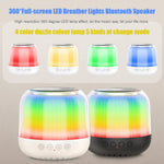 JY12 Portable Mini Speaker with 360-Degree Full-Screen RGB LED Light Multi-Color Changing Wireless Bluetooth-Compatible Subwoofer