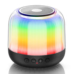 JY12 Portable Mini Speaker with 360-Degree Full-Screen RGB LED Light Multi-Color Changing Wireless Bluetooth-Compatible Subwoofer
