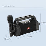 T&G TG538 Portable Wireless Bluetooth-compatible Speaker with Karaoke Microphone Outdoor Subwoofer Stereo Sound Box