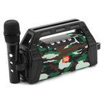 T&G TG538 Portable Wireless Bluetooth-compatible Speaker with Karaoke Microphone Outdoor Subwoofer Stereo Sound Box
