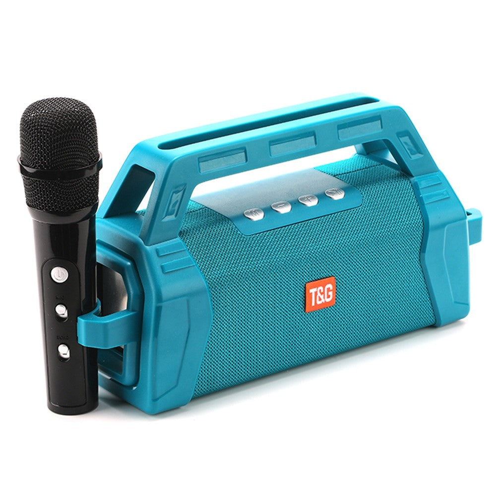 T&G TG538 Portable Wireless Bluetooth-compatible Speaker with Karaoke Microphone Outdoor Subwoofer Stereo Sound Box