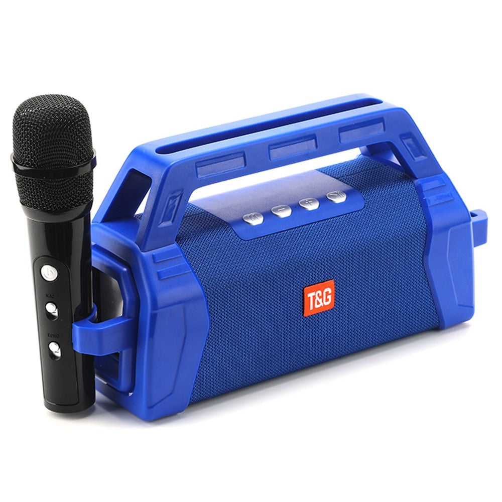 T&G TG538 Portable Wireless Bluetooth-compatible Speaker with Karaoke Microphone Outdoor Subwoofer Stereo Sound Box