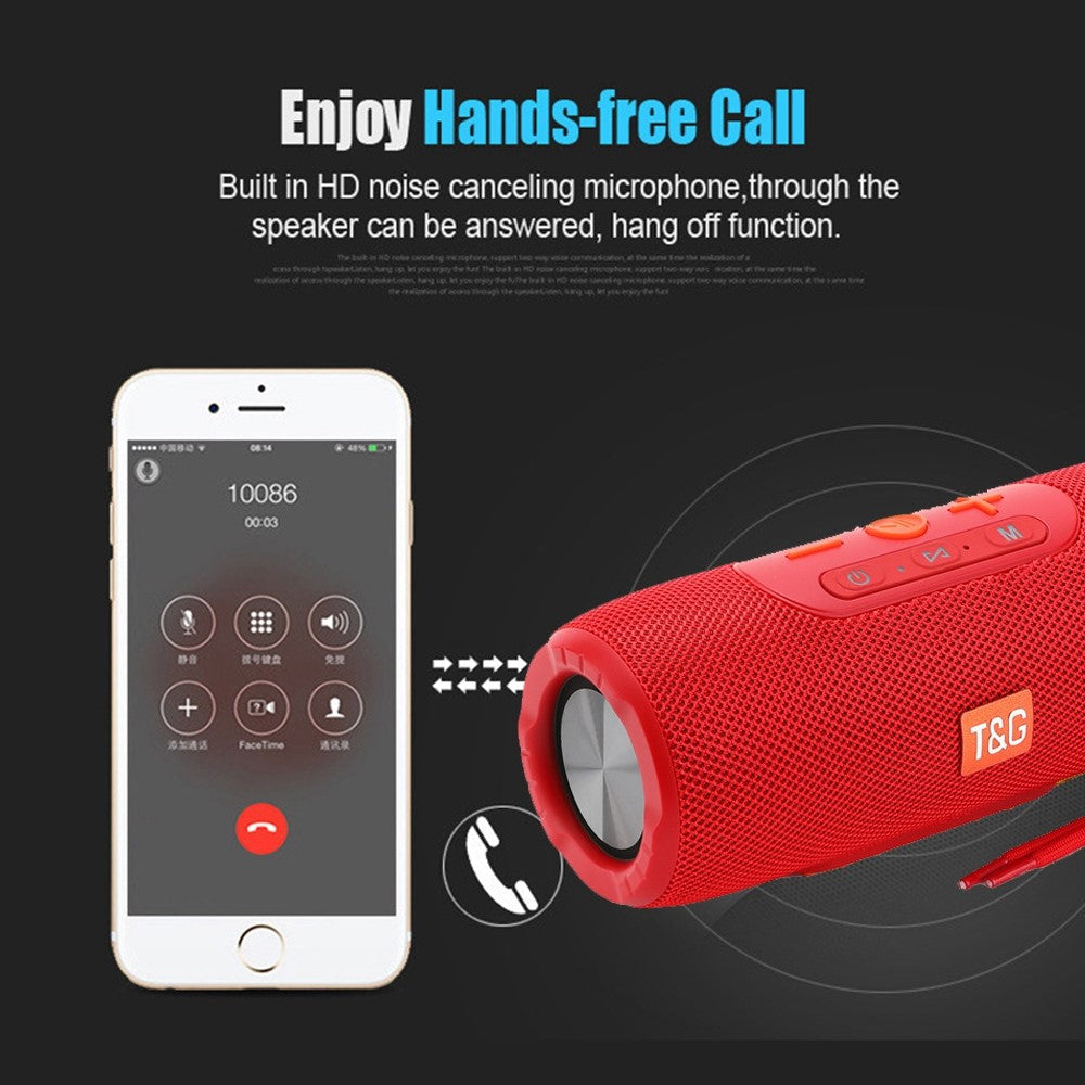 T&G TG341 TWS Soundbar Bärbar Bluetooth-kompatibel Högtalare Trådlös Bil HiFi-ljudsystem FM-radio Subwoofer