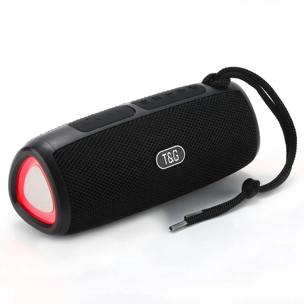 T&G TG344 Bærbar Bluetooth-kompatibel Højttaler med LED-lys TWS Soundbar Trådløst Hi-Fi Lydsystem Subwoofer