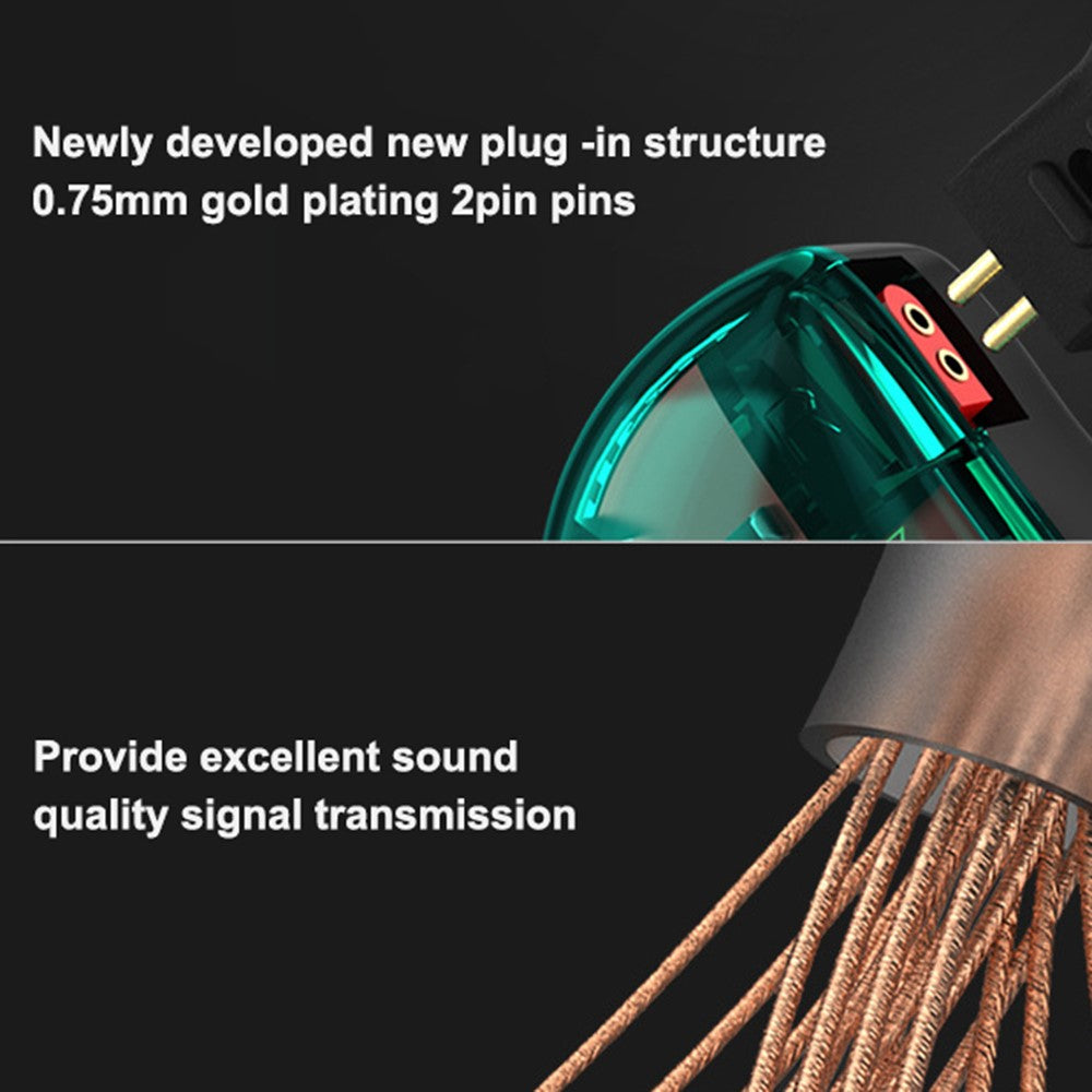 KZ AS10 5BA Drive Unit In Ear Earphone 5 Balanced Armature HiFi Hybrid Wired Earbuds 3.5mm without Microphone (Standard Version)