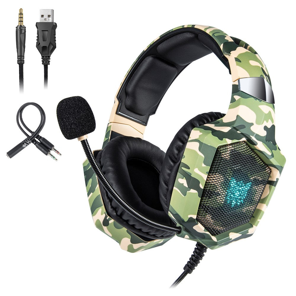 ONIKUMA K8 Camouflage Omnidirektionel MIC USB Gaming Headset Kabelbaseret Hovedtelefon