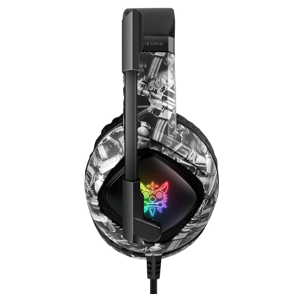 ONIKUMA K19 Kamouflage Trådbundna Gaminghörlurar PS4 PC Gamer Stereohörlurar med Mikrofon och LED-Lampa