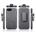 Woven Texture PC + TPU Swivel Belt Clip Holster Case for iPhone 8 Plus / 7 Plus 5.5 inch