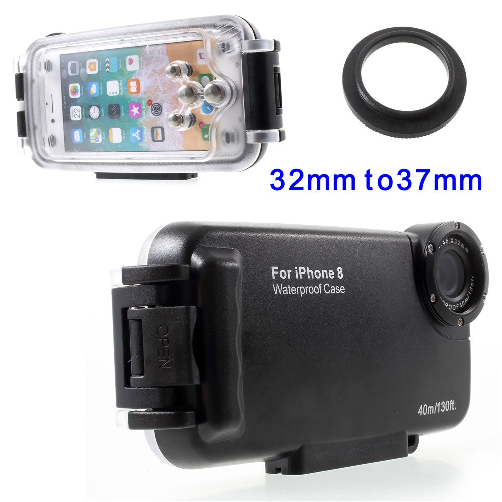 MEIKON IPX8 40m / 130ft Underwater Waterproof Diving Case for iPhone SE (2020) / SE (2022) / 8 / 7 4.7 inch