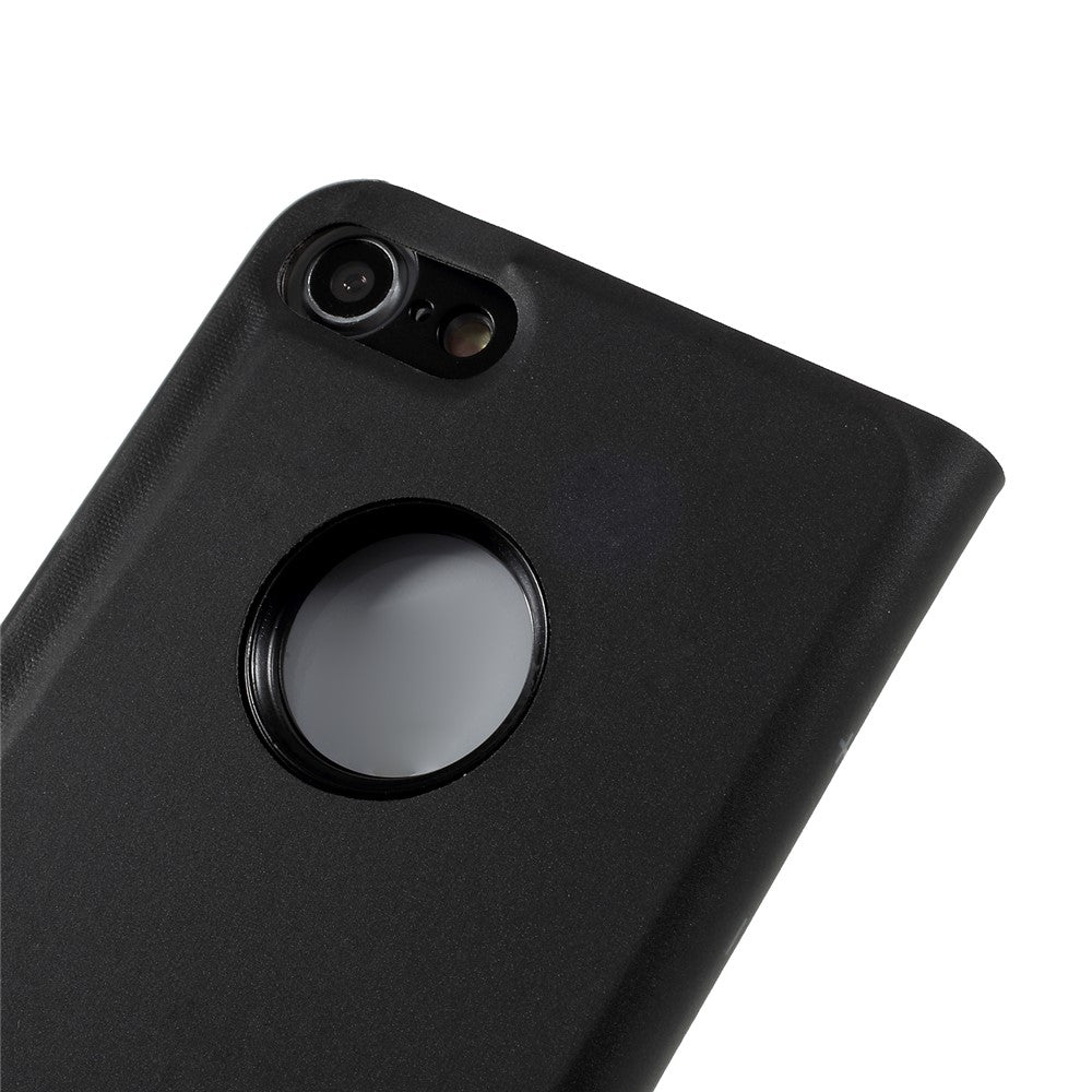 Til iPhone SE (2020) / SE (2022) / 8 / 7 Flip lædercover med stativ Fuld kropsbeskyttende telefonetui