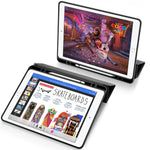 DUX DUCIS DOMO Series Tri-fold Stand Folio Smart Cloth Texture PU Leather Case with Pencil Holder for iPad Pro 12.9 (2017)