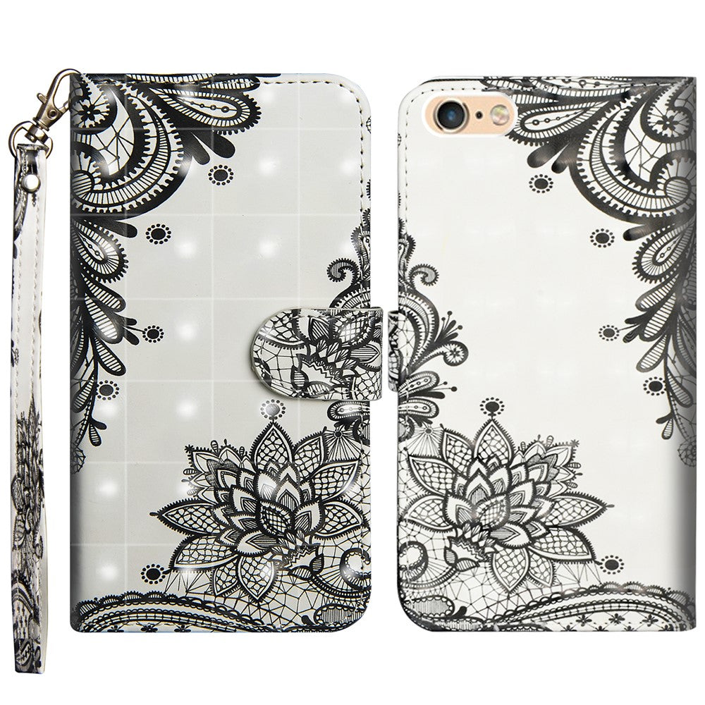 Pattern Printing Wallet Leather Shell with Stand for iPhone 7/8/SE (2022)/SE (2020) 4.7 inch