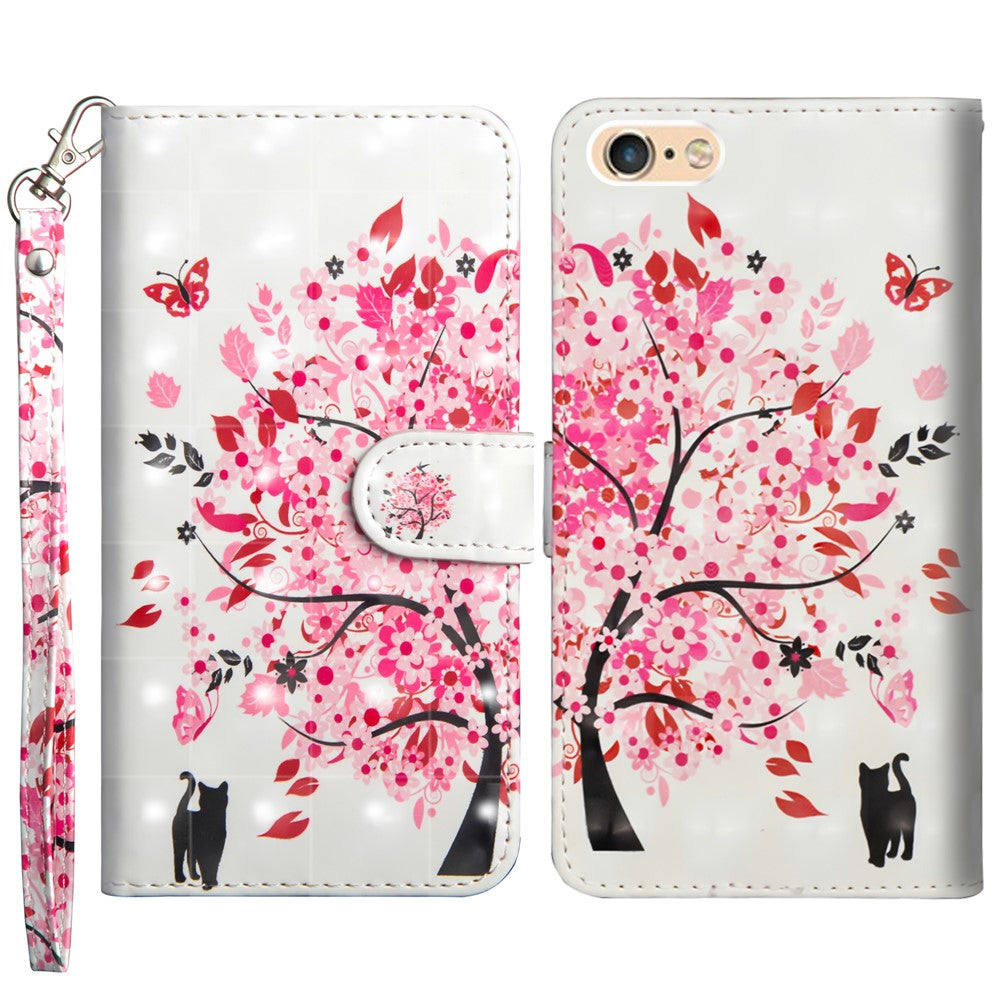 Pattern Printing Wallet Leather Shell with Stand for iPhone 7/8/SE (2022)/SE (2020) 4.7 inch