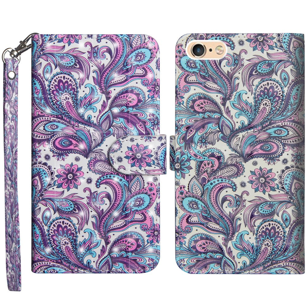 Pattern Printing Wallet Leather Shell with Stand for iPhone 7/8/SE (2022)/SE (2020) 4.7 inch