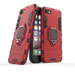 Fingerring Kickstand PC + TPU Combo Telefoncover til iPhone 8/7/SE (2022)/SE (2020) - Sort