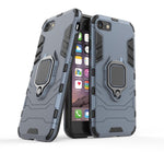 Fingerring Kickstand PC + TPU Combo Telefoncover til iPhone 8/7/SE (2022)/SE (2020) - Sort
