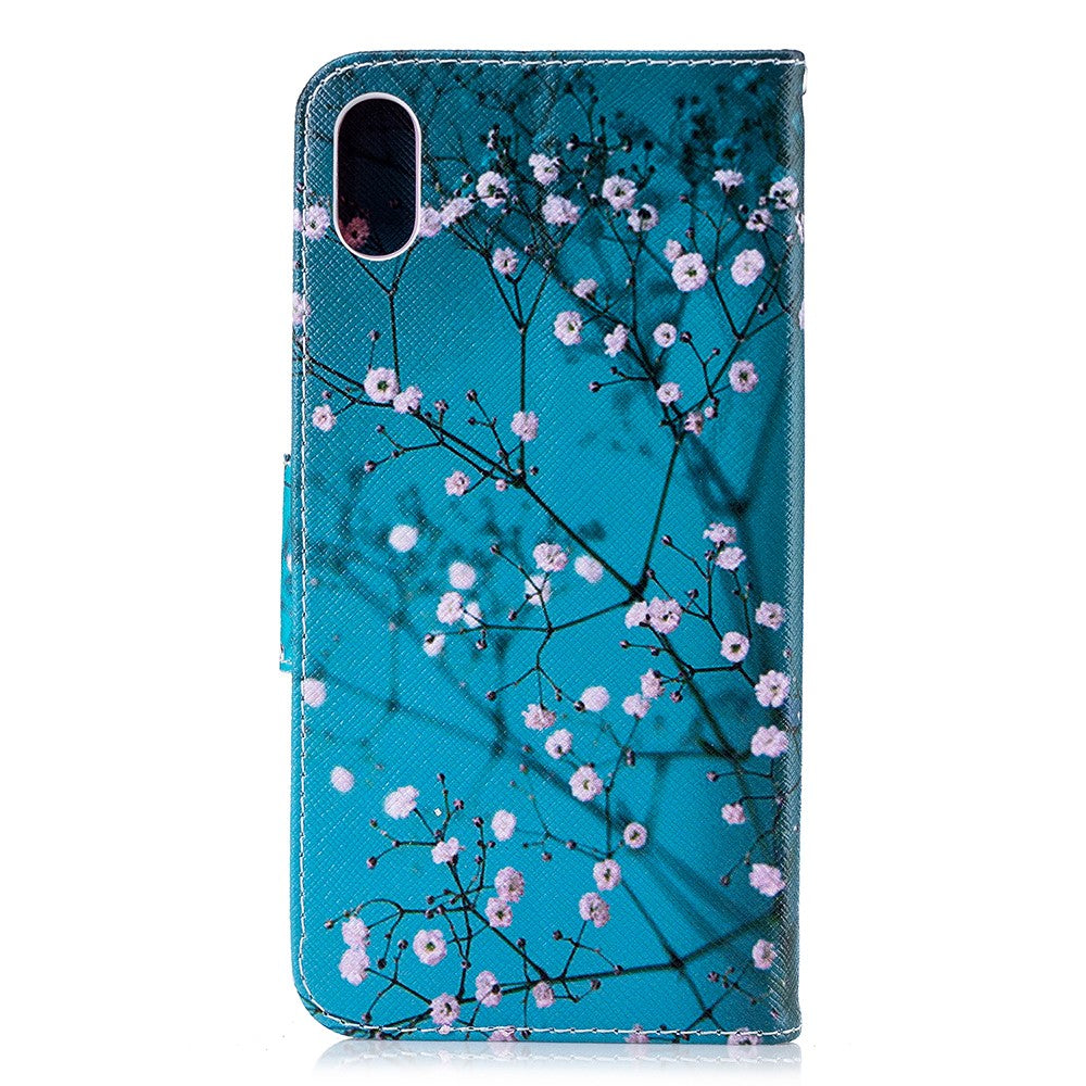 Pattern Printing PU Leather Wallet Stand Phone Cover Case for iPhone XS Max 6.5 inch