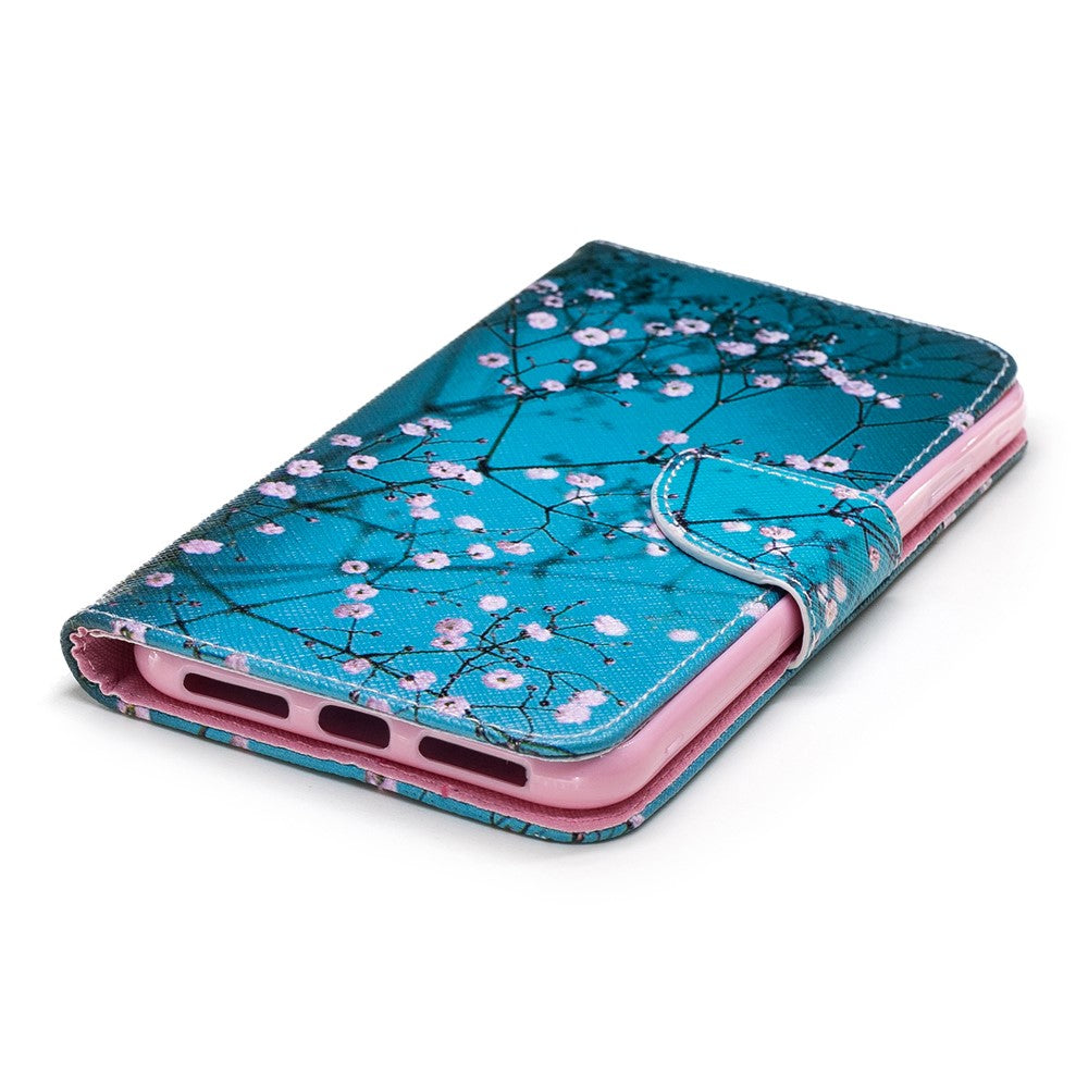 Pattern Printing PU Leather Wallet Stand Phone Cover Case for iPhone XS Max 6.5 inch
