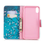 Pattern Printing PU Leather Wallet Stand Phone Cover Case for iPhone XS Max 6.5 inch