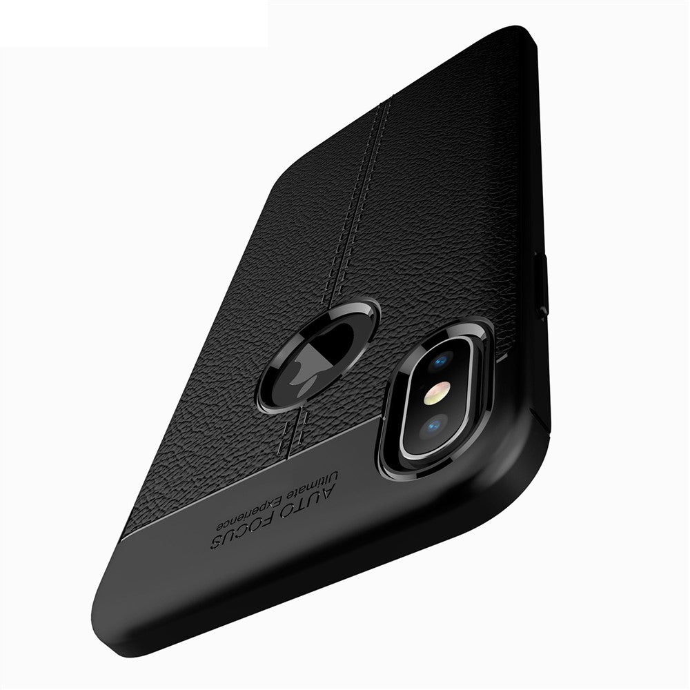 Litchi Skin Soft TPU Protection Case for iPhone XS Max 6.5 inch
