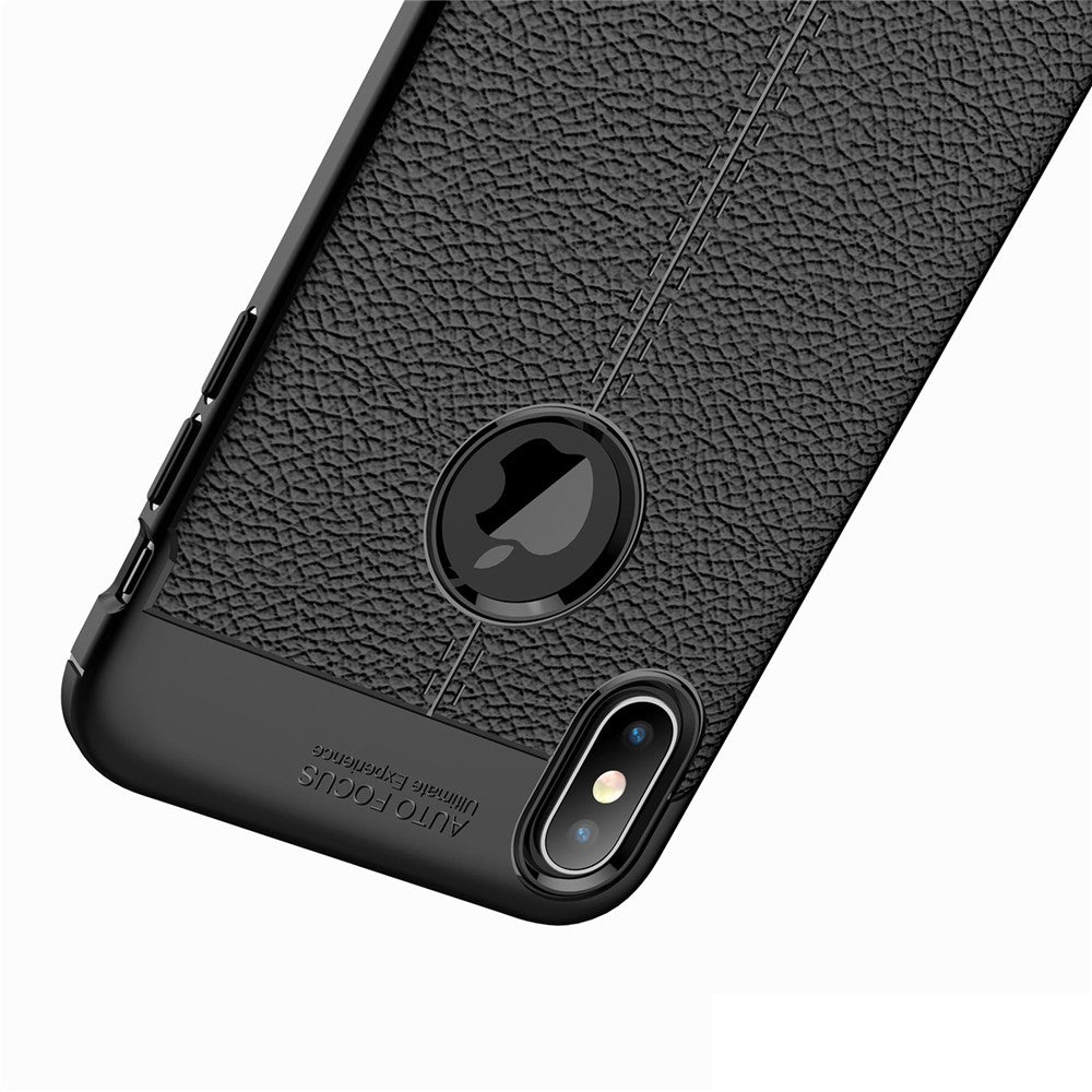 Litchi Skin Soft TPU Protection Case for iPhone XS Max 6.5 inch