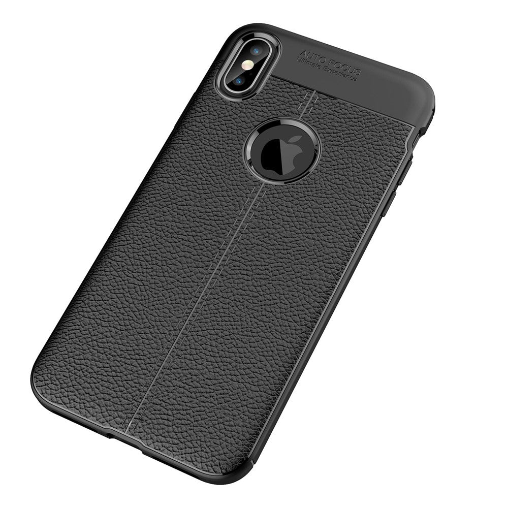 Litchi Skin Soft TPU Protection Case for iPhone XS Max 6.5 inch