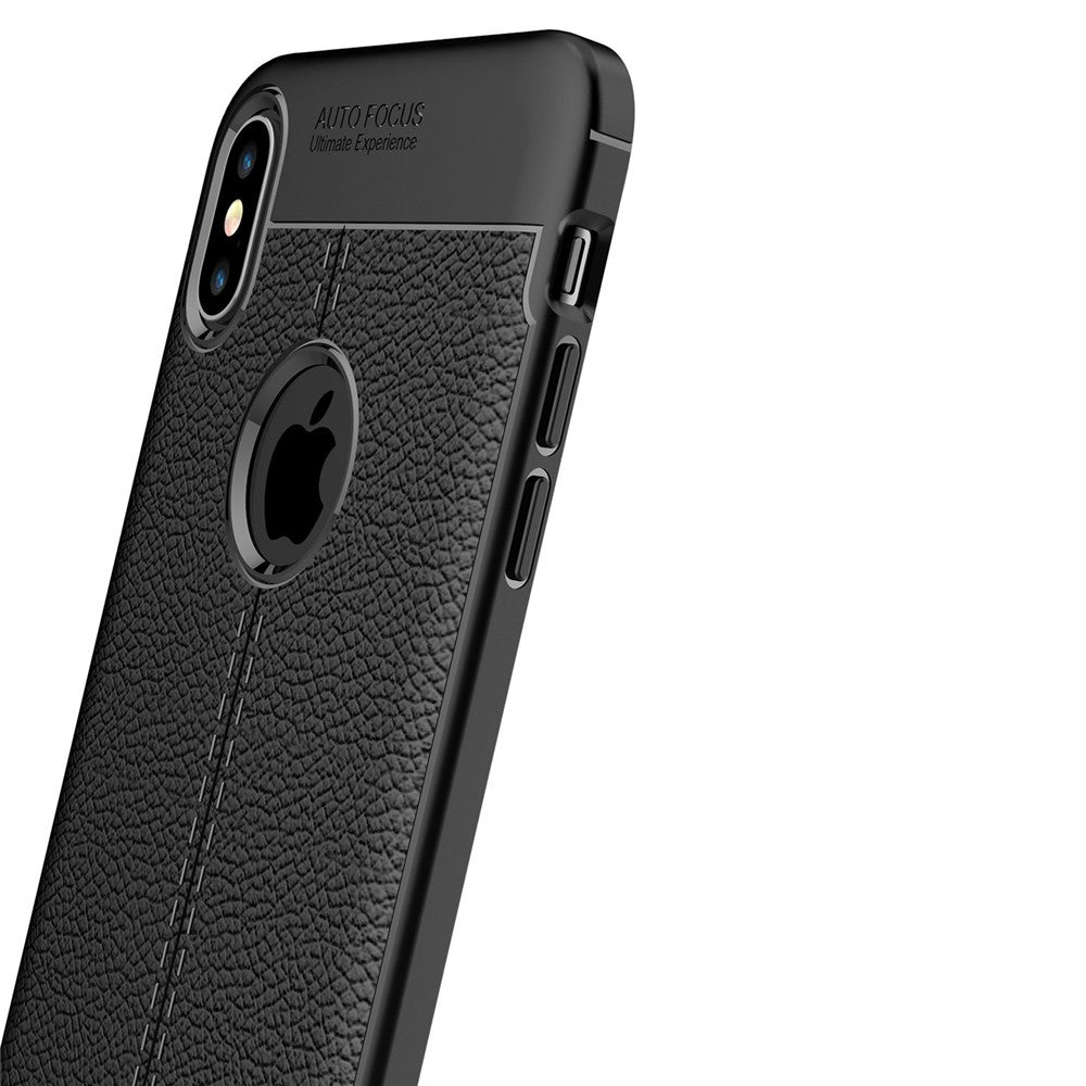 Litchi Skin Soft TPU Protection Case for iPhone XS Max 6.5 inch