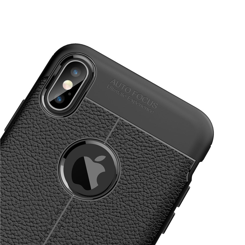 Litchi Skin Soft TPU Protection Case for iPhone XS Max 6.5 inch