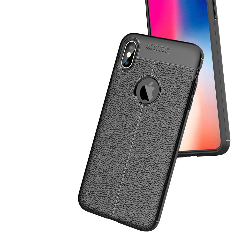Litchi Skin Soft TPU Protection Case for iPhone XS Max 6.5 inch