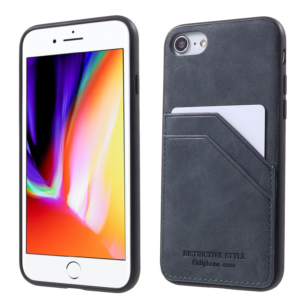 Retro Style PU leather Coated TPU Dual Card Slot Case for iPhone 7/8/SE (2022)/SE (2020)