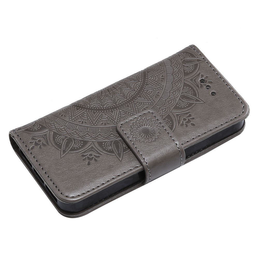 Imprinted Mandala Pattern PU Leather Protection Mobile Phone Case for iPhone SE/5s/5