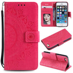 Imprinted Mandala Pattern PU Leather Protection Mobile Phone Case for iPhone SE/5s/5