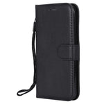 For iPhone SE / 5s / 5 Case Solid Color Leather Mobile Cover Wallet Stand with Strap