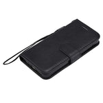 For iPhone SE / 5s / 5 Case Solid Color Leather Mobile Cover Wallet Stand with Strap