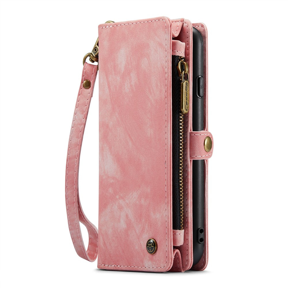 CASEME Vintage PU læder aftagelig 2-i-1 multi-slot pung etui til iPhone Xs Max 6,5-inch