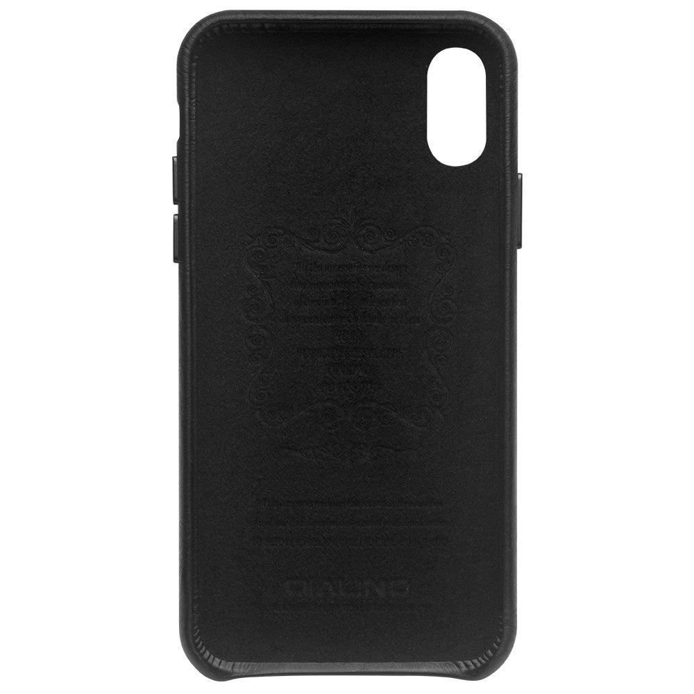 QIALINO Genuine Leather Coated PC Phone Casing for iPhone XS Max 6.5 inch