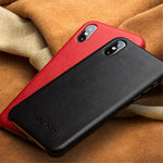 QIALINO Genuine Leather Coated PC Phone Casing for iPhone XS Max 6.5 inch