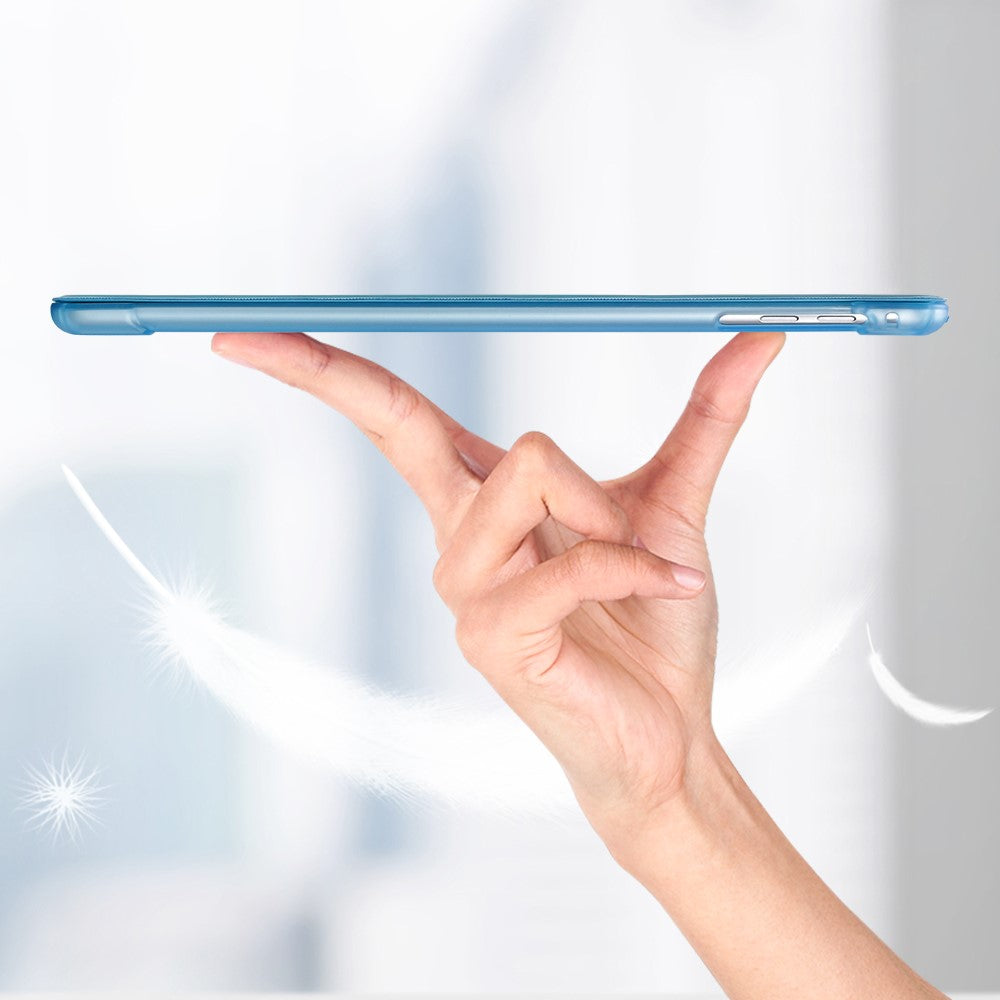 PU-læder tablet-cover til iPad 9,7" (2018) / (2017) / Air 2 / Air (2013) tredobbelt stativ beskyttelsescover indbygget penholder