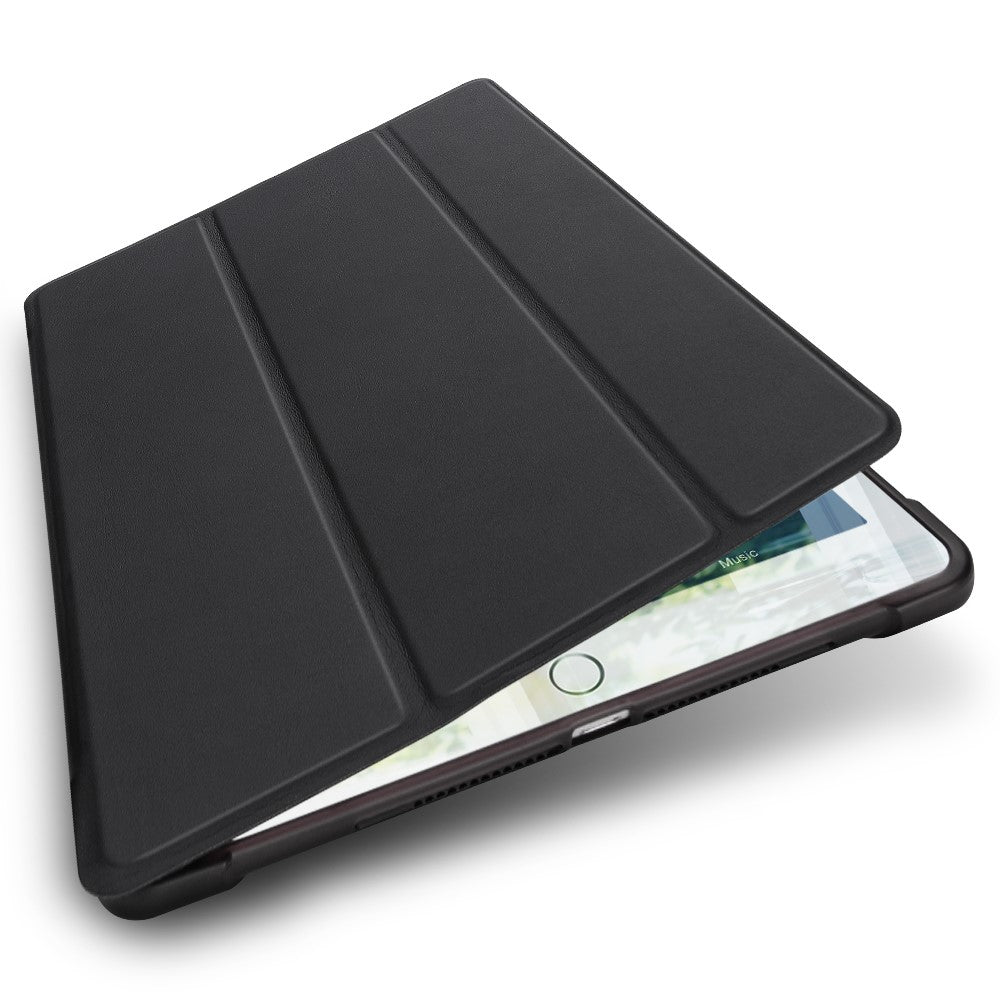 PU-læder tablet-cover til iPad 9,7" (2018) / (2017) / Air 2 / Air (2013) tredobbelt stativ beskyttelsescover indbygget penholder
