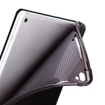 PU-læder tablet-cover til iPad 9,7" (2018) / (2017) / Air 2 / Air (2013) tredobbelt stativ beskyttelsescover indbygget penholder