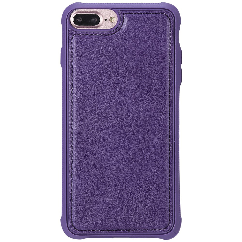Til iPhone 8 Plus / 7 Plus / 6s Plus / 6 Plus KT Multifunktionel Serie-4 Aftagelig 2-i-1 TPU + Lynlås Pung Stativ Læder Bærbar Etui