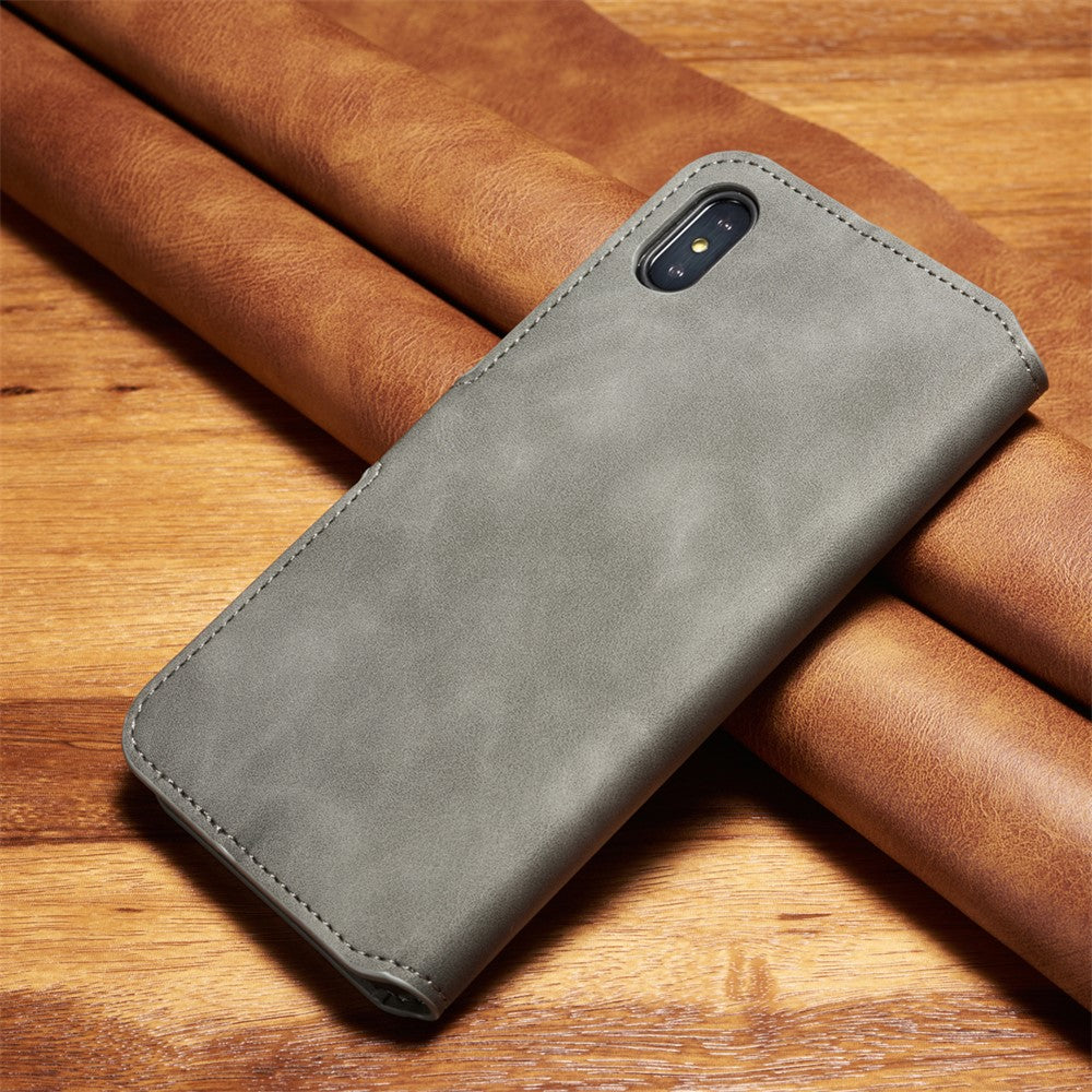 DG.MING pungcover i retrostil med PU-læder til iPhone XS Max 6,5 tommer