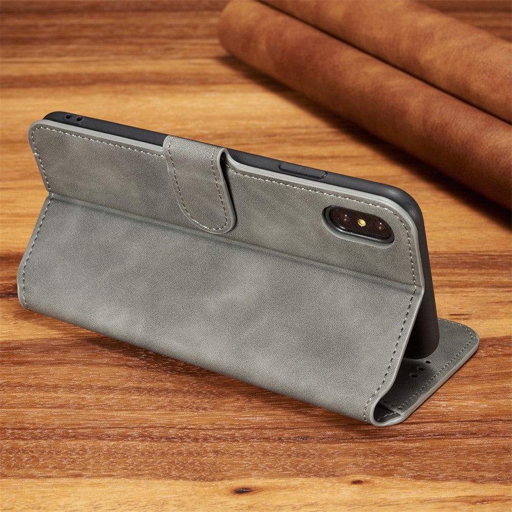 DG.MING pungcover i retrostil med PU-læder til iPhone XS Max 6,5 tommer
