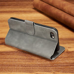 DG.MING Retro Style Wallet Cell Phone Cover for iPhone 7/8/SE (2022)/SE (2020) Leather Stand Case