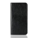Til iPhone XS Max 6,5 tommer Crazy Horse Ægte Læder Pung Etui med Standfunktion