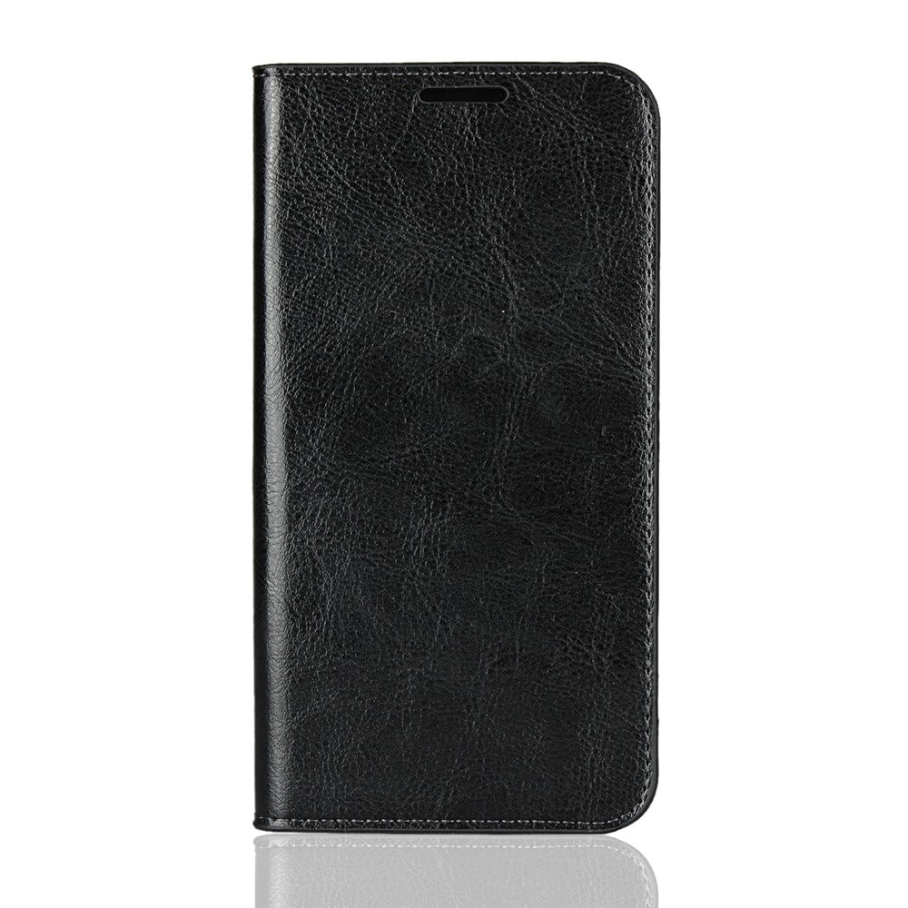 Til iPhone XS Max 6,5 tommer Crazy Horse Ægte Læder Pung Etui med Standfunktion