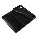 Til iPhone XS Max 6,5 tommer Crazy Horse Ægte Læder Pung Etui med Standfunktion