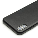 QIALINO til iPhone XS Max 6,5 tommer PC-hardcase beklædt med ægte læder