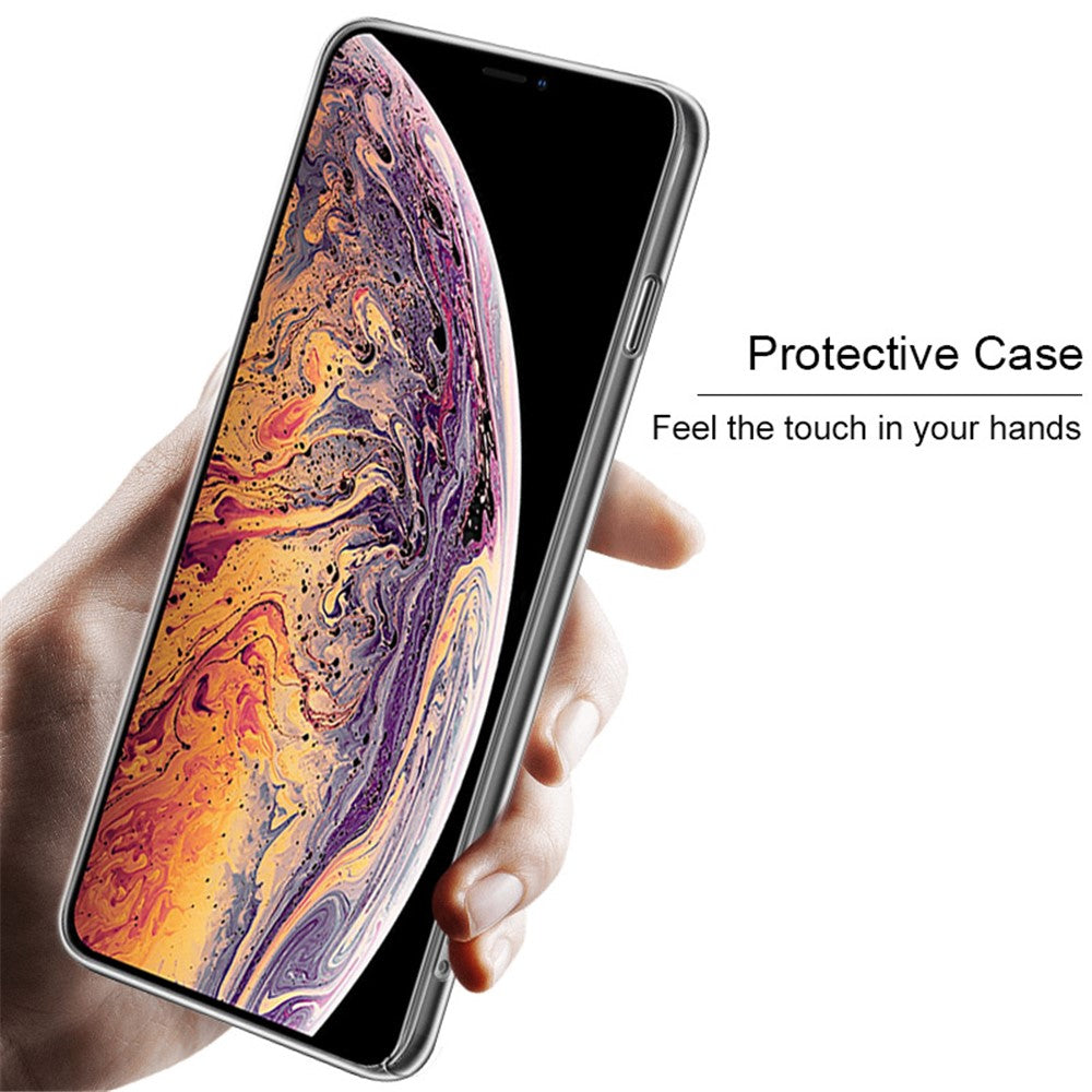 IMAK Crystal Case II Pro+ ridsefast PC-etui + beskyttelsesfilm til iPhone XS Max 6,5 tommer