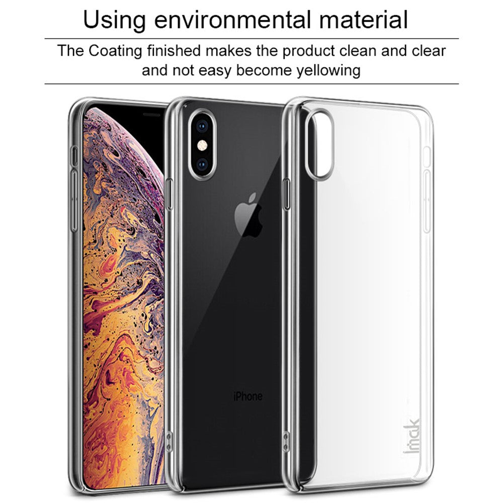 IMAK Crystal Case II Pro+ ridsefast PC-etui + beskyttelsesfilm til iPhone XS Max 6,5 tommer